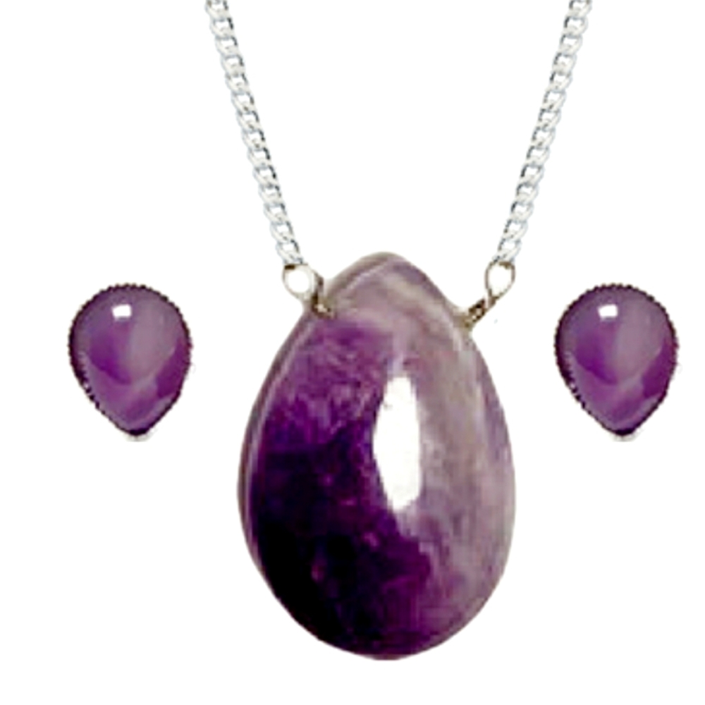 New!! Amelia Rue Amethyst Necklace and Earrings